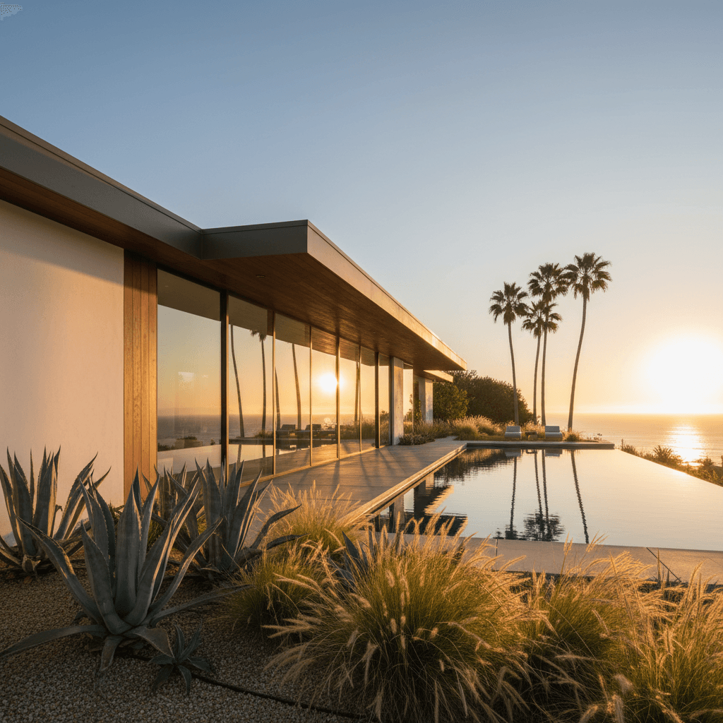 Southern California & Bay Area home at golden hour