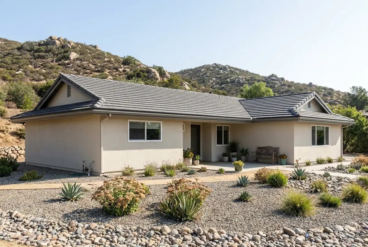 A 1970s ranch house in Poway with a wildfire-hardened renovation