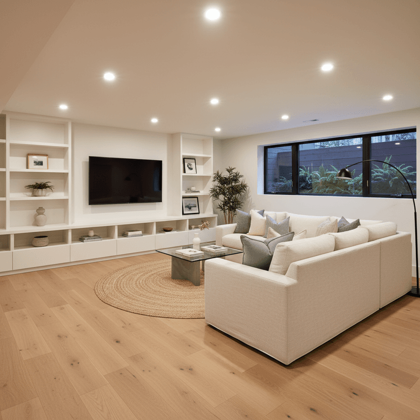 After: A Damp Basement Becomes the Best Room in the House (Tacoma)