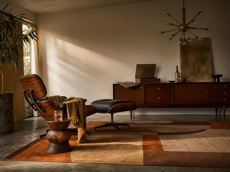A mid-century lounge corner