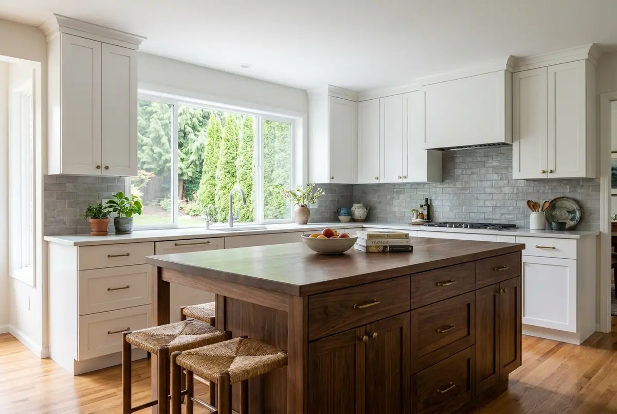 A remodeled kitchen in a 1990s Bothell house