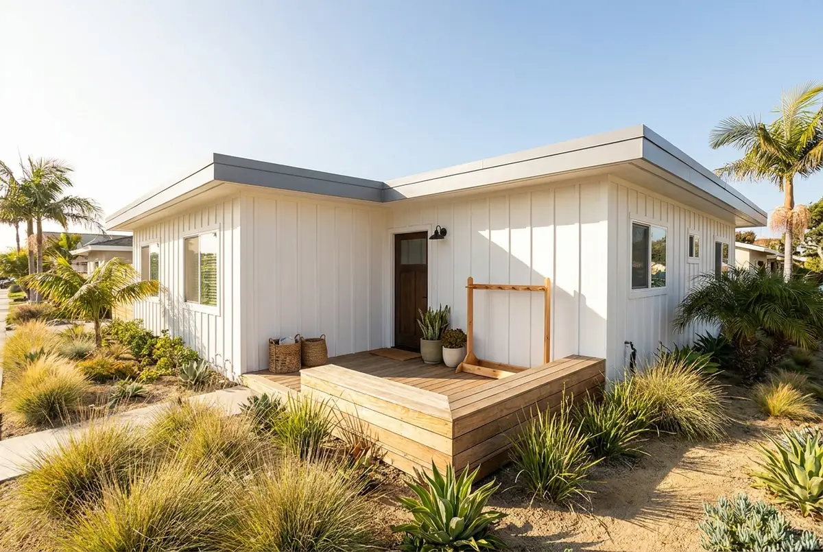 A renovated 1960s single-story Huntington Beach house