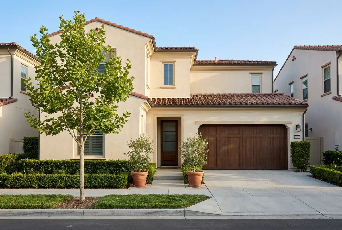 A 2000s two-story house in a planned Irvine village