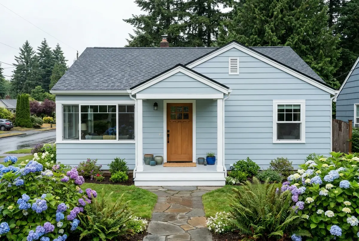 A restored 1940s wartime cottage in the Renton Highlands, Washington