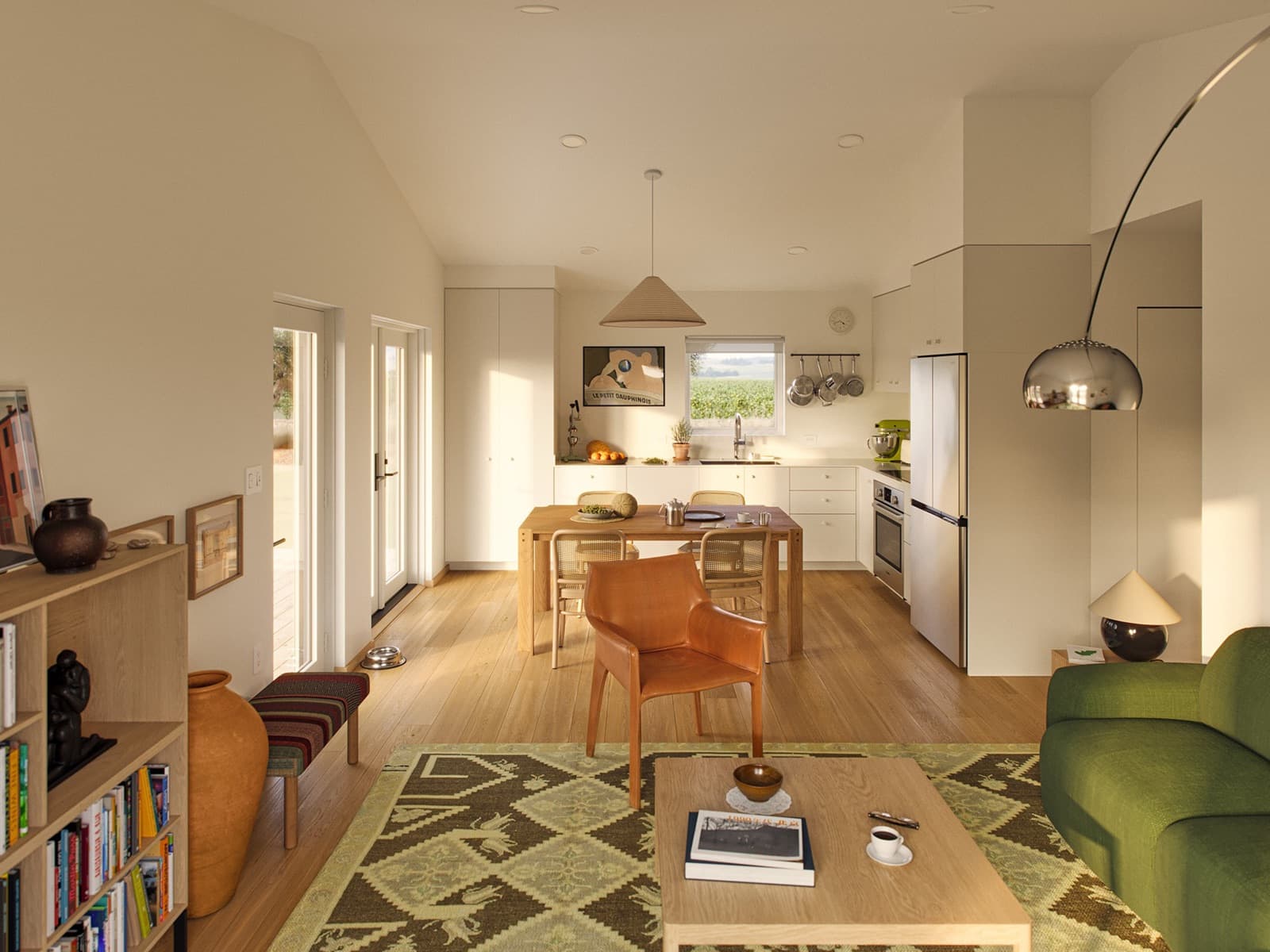 Living room and kitchen inside a Samara Backyard XL 10