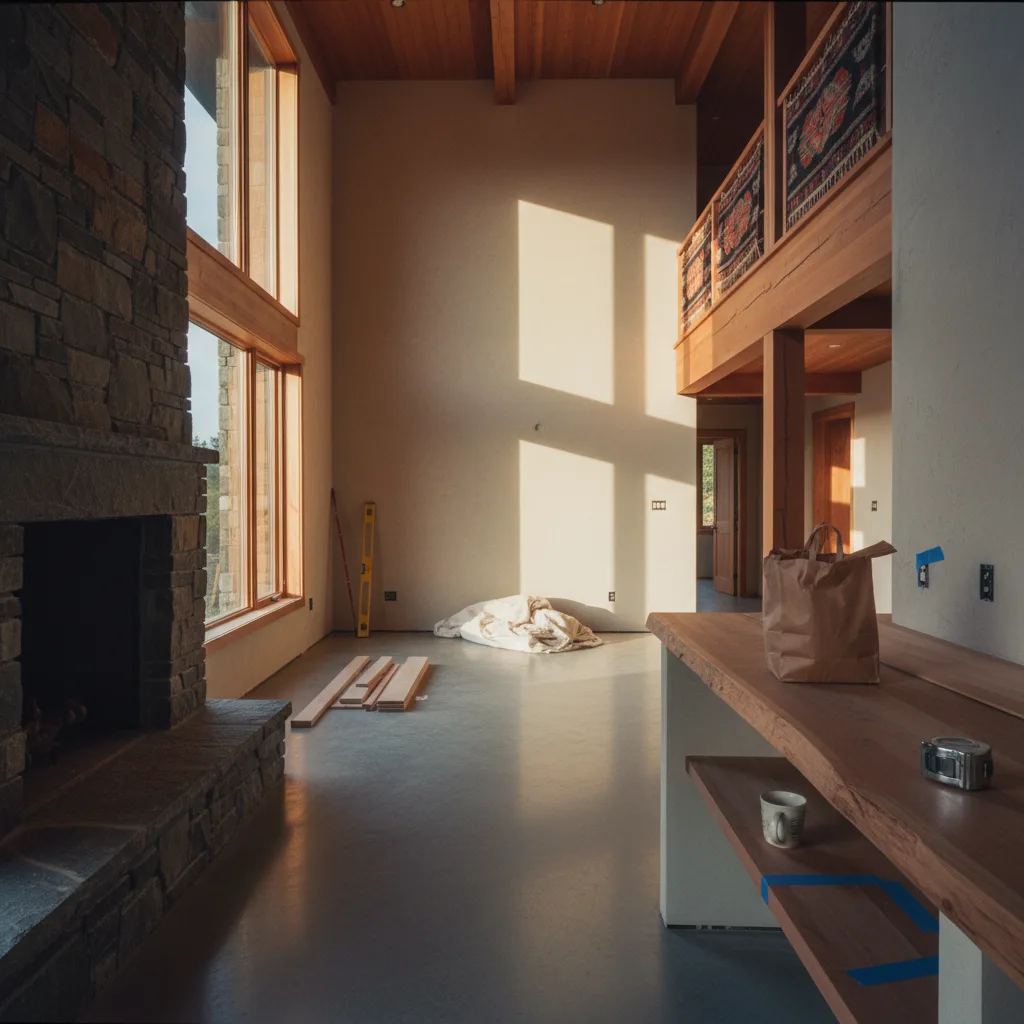 A newly remodeled mid-range kitchen with white shaker cabinets, quartz countertops, and stainless steel appliances, illuminated by natural light from a window.