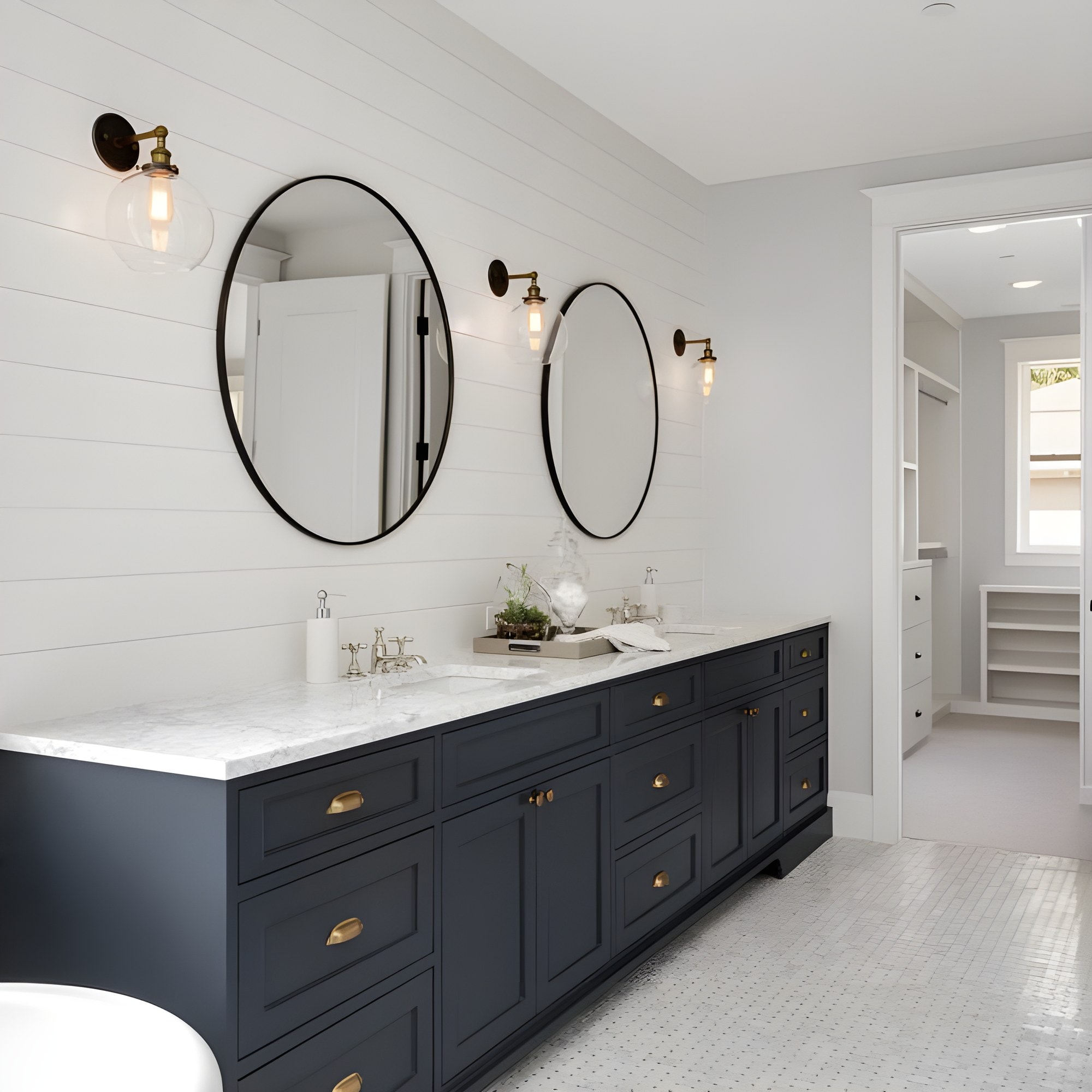 Navy, marble, and perfect symmetry. — photo 2