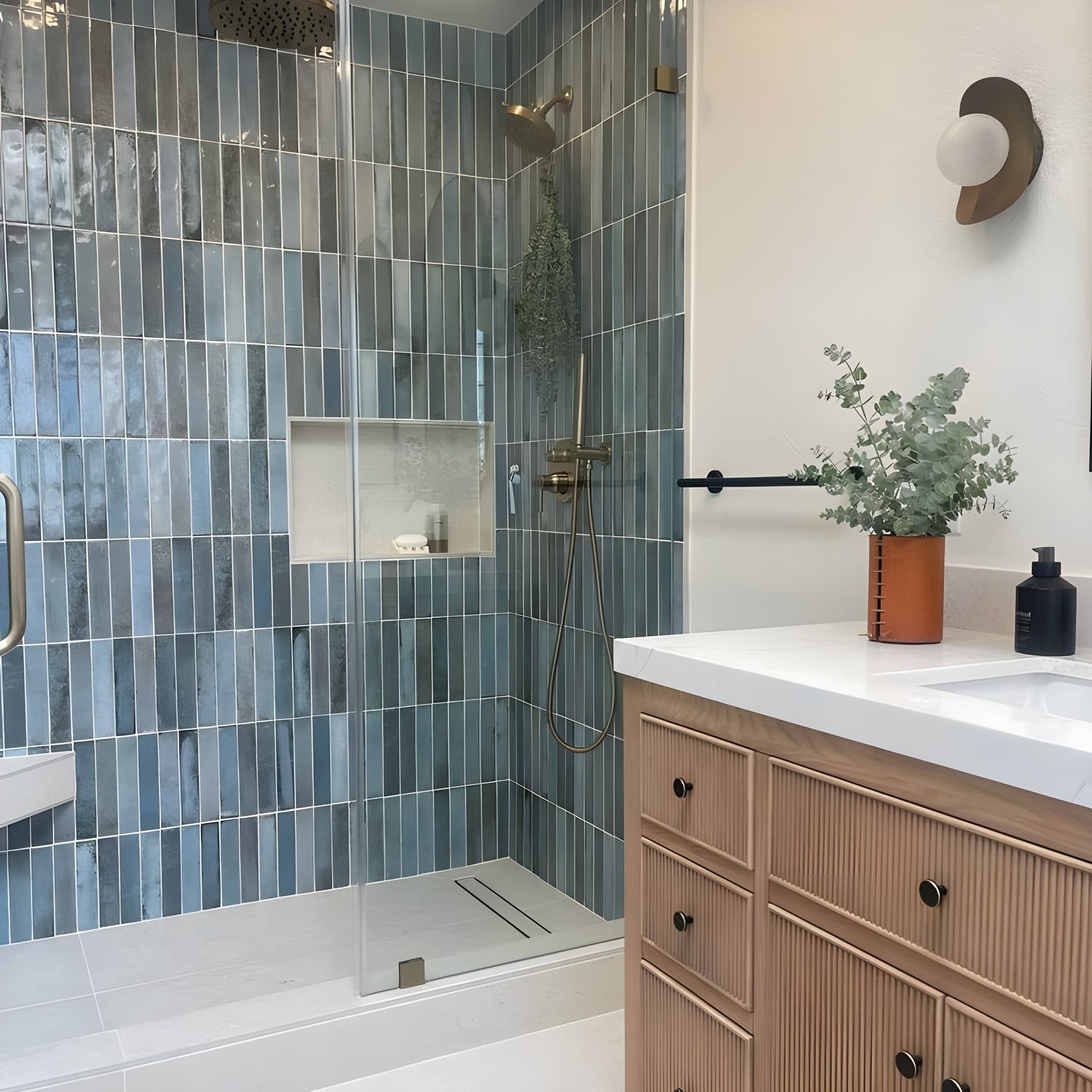 Color, texture, and clean lines - this one commands attention.