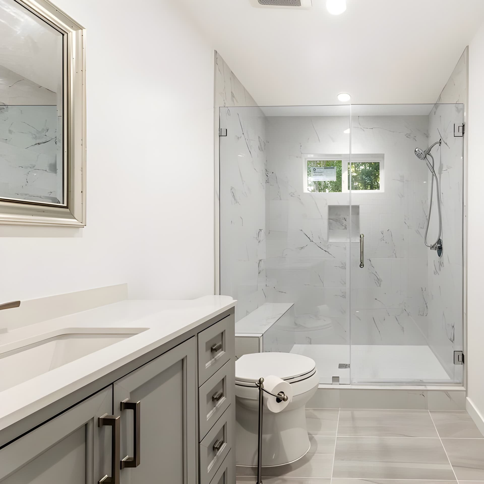 This bathroom proves that clean design can still feel elevated