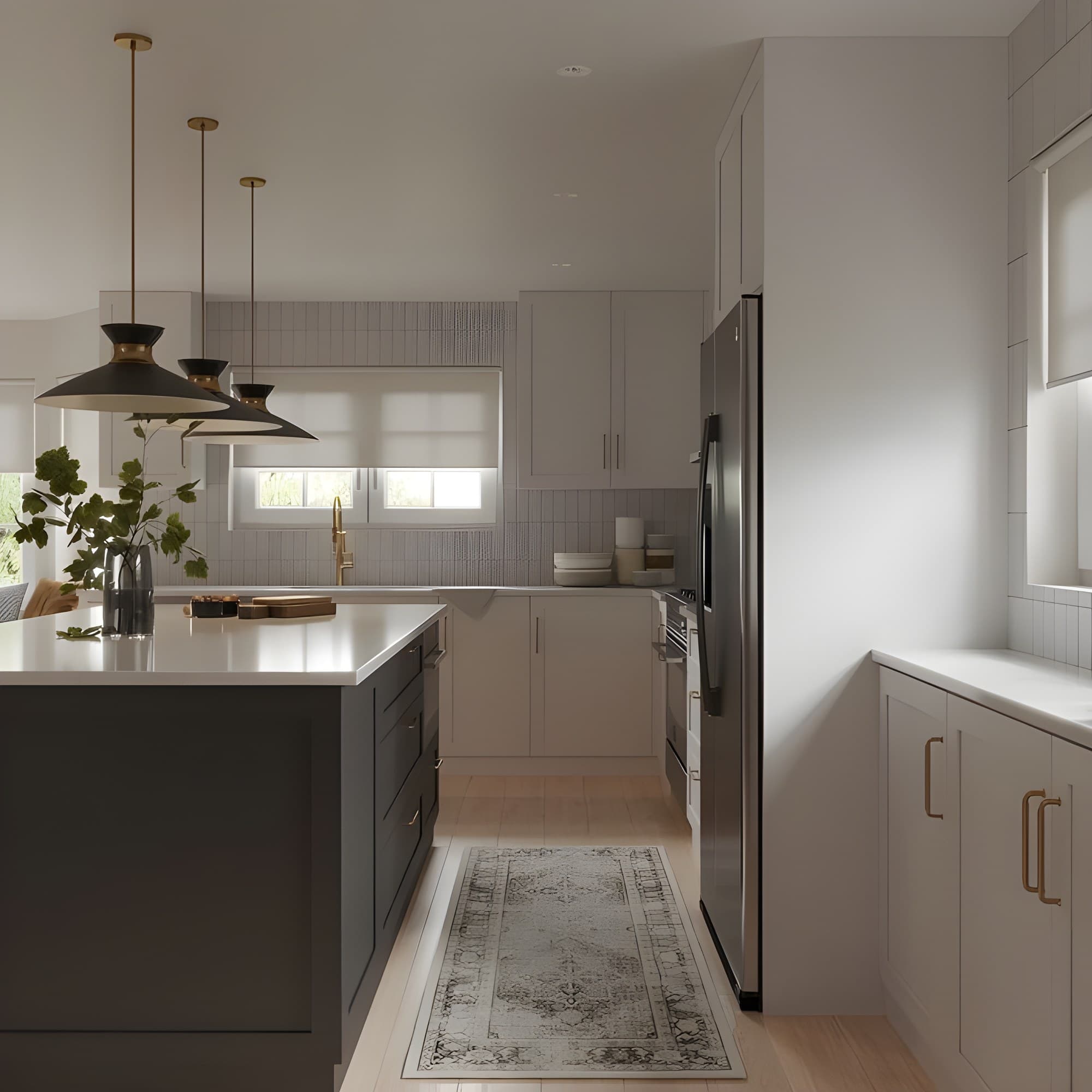 Bold contrast. Clean lines. Pure kitchen envy.