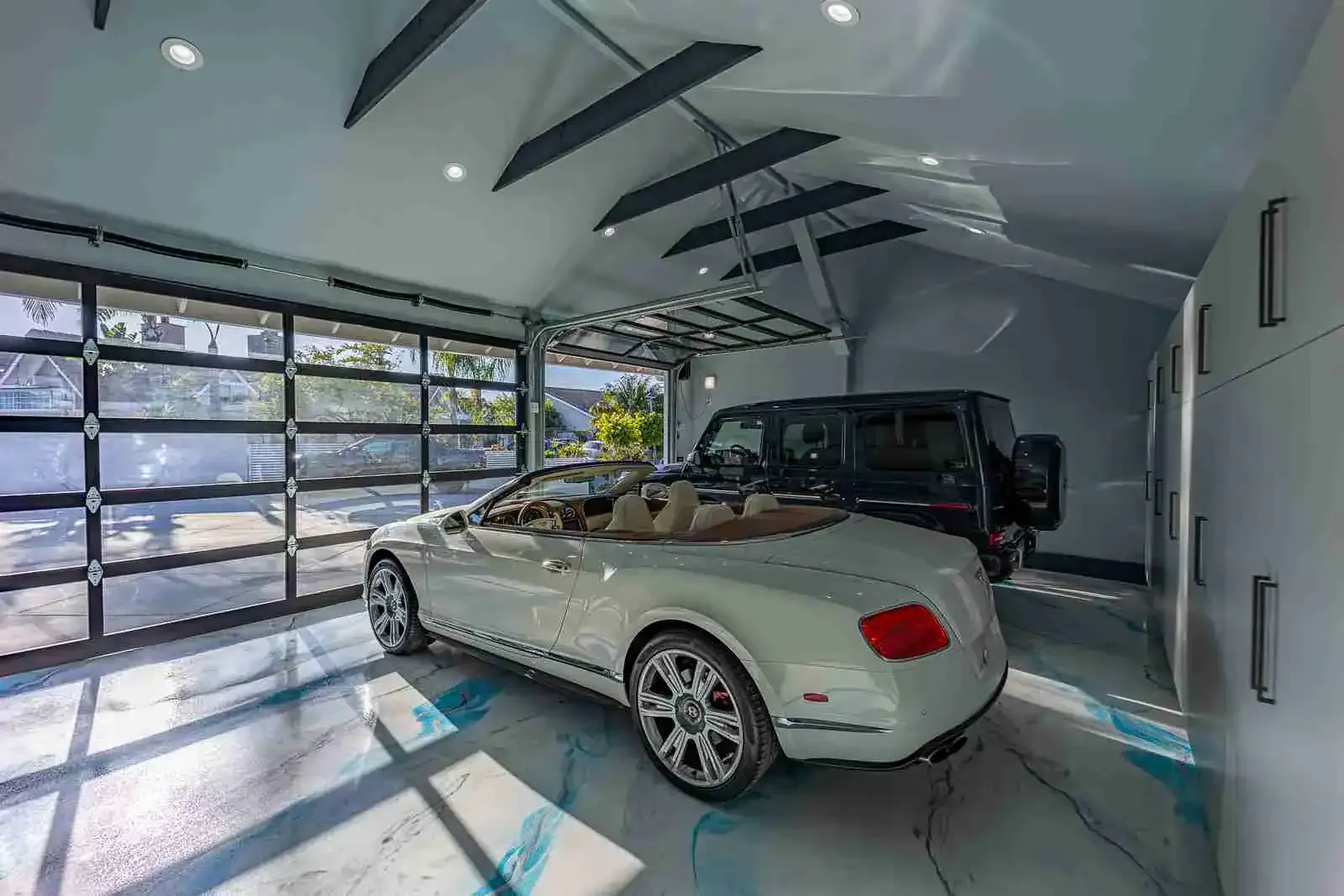 Garage remodel with vaulted ceiling and epoxy floor, Laguna Niguel